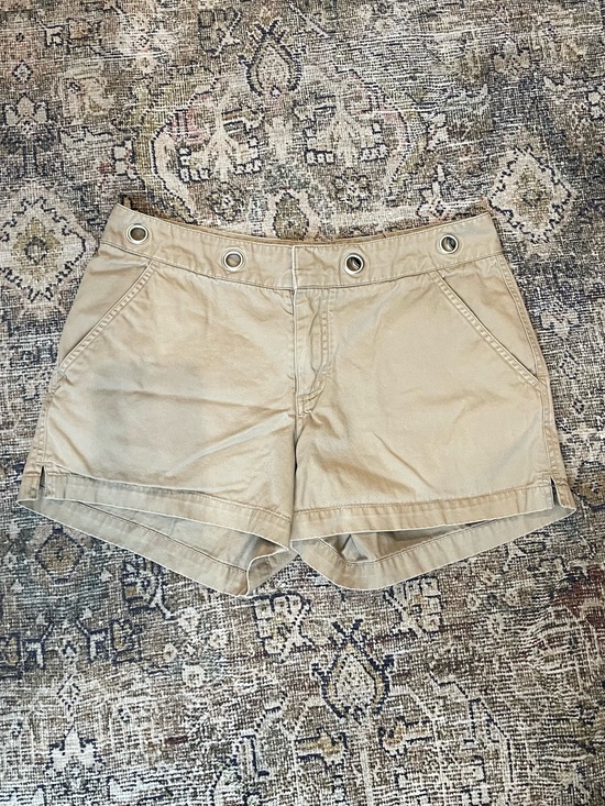 Austin Clothing Co. Pants - Austin Clothing Co. Khaki Eyelet Waist Bermuda Shorts